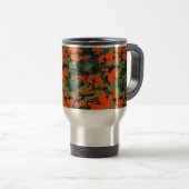 Orange Camouflage Pattern, Your name, Personalize Reisbeker (Voorkant rechts)