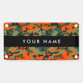 Orange Camouflage Pattern, Your name, Personalize Spandoek (Horizontaal)