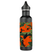 Orange Camouflage Pattern, Your name, Personalize Waterfles (Links)