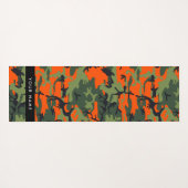 Orange Camouflage Pattern, Your name, Personalize Yogamat (Achterkant (horizontaal))