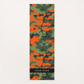 Orange Camouflage Pattern, Your name, Personalize Yogamat (Voorkant)