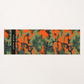 Orange Camouflage Pattern, Your name, Personalize Yogamat (Voorkant (horizontaal))