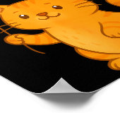 Orange Cat 67 Meme Six Seven Balloon Funny Gen Alp Poster (Hoek)