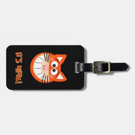 Orange cat bagagelabel (Voorkant horizontaal)