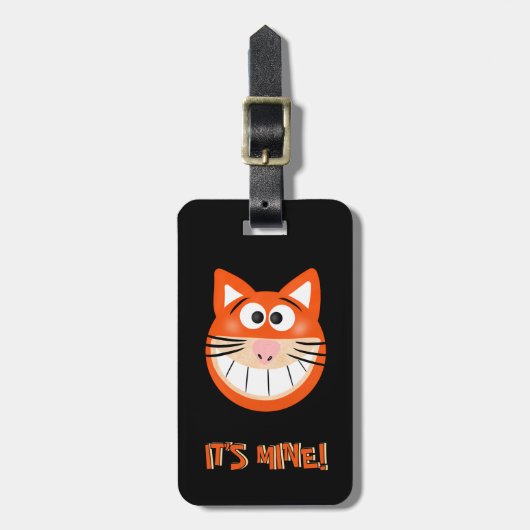 Orange cat bagagelabel (Voorkant verticaal)