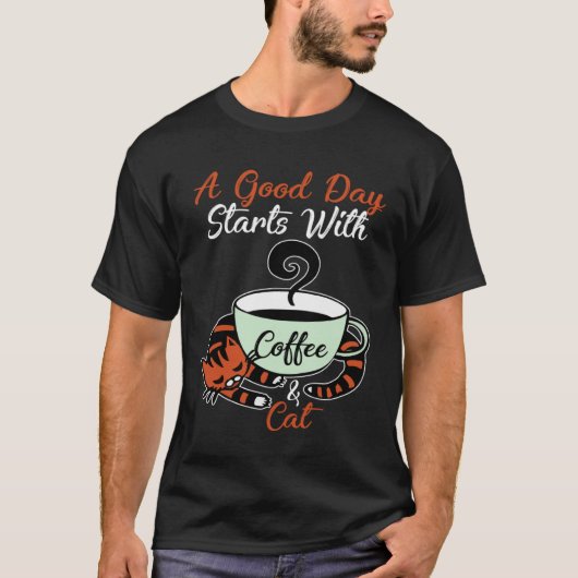 Orange Cat Coffee Mug Cat   For Girls T-shirt (Voorkant)