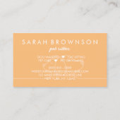 Orange Cat Dog Paw Loyalty Discount Design Visitekaartje (Achterkant)