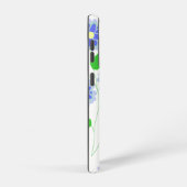 Orange Cat Floral Samsung Galaxy Case – White Hoesje (Rechterkant)