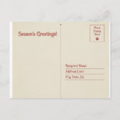 Orange Cat Holiday Postcard Feestdagenkaart (Achterkant)