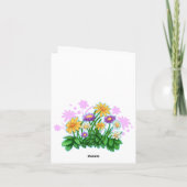 Orange Cat in the Flower Patch Kaart (Achterkant)