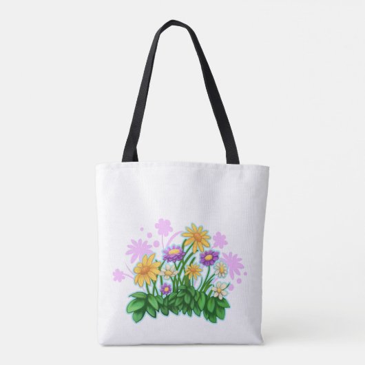 Orange Cat in the Flower Patch Tote Bag (Achterkant)