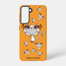 Orange Cat Phone Case Galaxy – Gleeful Felines Samsung Galaxy Hoesje