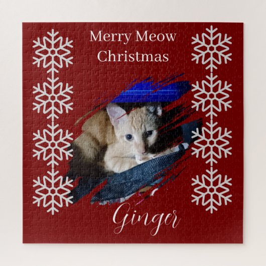 Orange Cat Photo Text Customize  Legpuzzel (Verticaal)