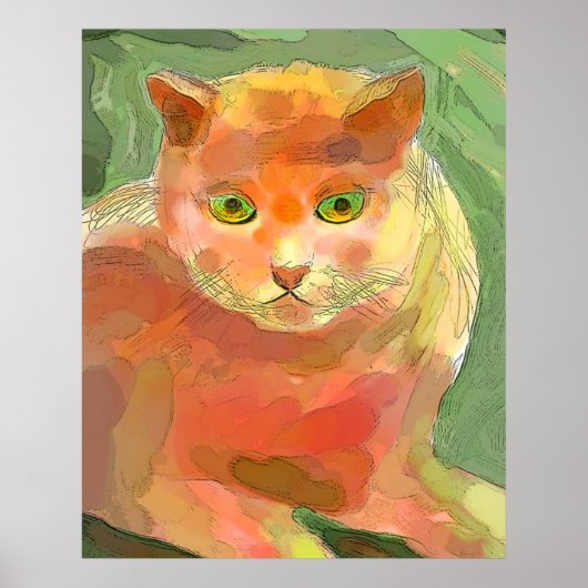 Orange Cat Poster (Voorkant)
