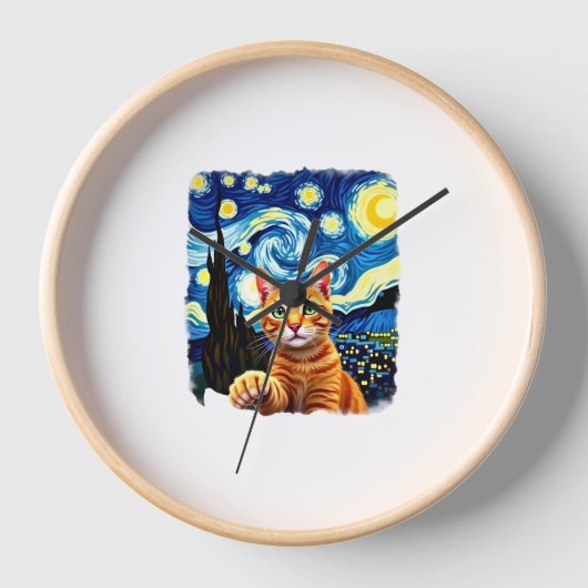 Orange Cat Selfie  Starry Night Cat Mom Cat Lovers (Voorkant)