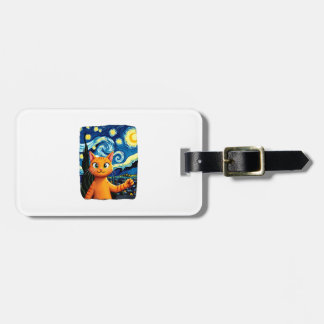 Orange Cat Selfie  Starry Night Cat Mom Cat Lovers Bagagelabel