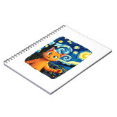 Orange Cat Selfie  Starry Night Cat Mom Cat Lovers Notitieboek (Linkerzijde)