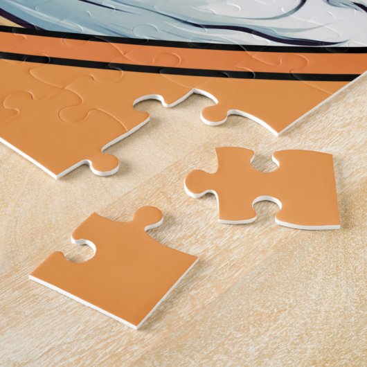 Orange Cat Surfing Legpuzzel (Zijkant)