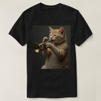 Orange Cat Trumpet Player T-shirt