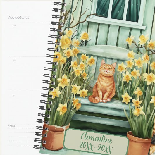 Orange Cat Undated Appointment Book Diary Planner