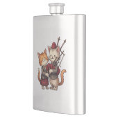 Orange Cats Playing Bagpipes and Wearing Plaid Flacon (Links)