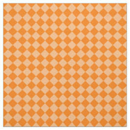 Orange Checker Diamond Pattern Stof