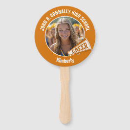Orange Cheerleader Photo High School Parent Handwaaier