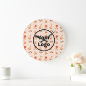 Orange chemical business pattern grote klok (Huis)
