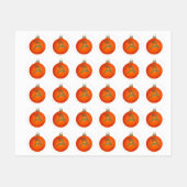 ORANGE CHRISTMAS BUBBLE LABELS (Vel)