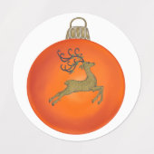 ORANGE CHRISTMAS BUBBLE LABELS (Design 2)
