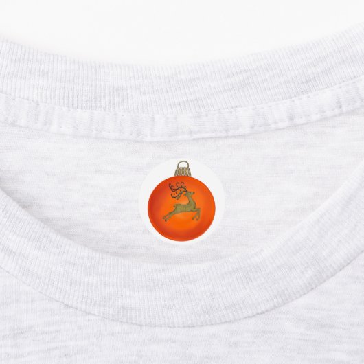 ORANGE CHRISTMAS BUBBLE LABELS (Aangebracht)