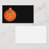 ORANGE CHRISTMAS BUBBLE VISITEKAARTJE (Voorkant / Achterkant)