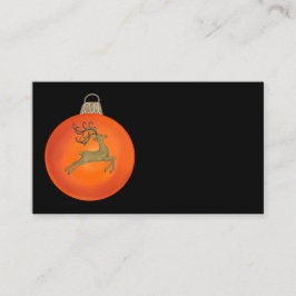 ORANGE CHRISTMAS BUBBLE VISITEKAARTJE