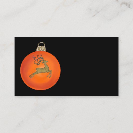 ORANGE CHRISTMAS BUBBLE VISITEKAARTJE (Voorkant)