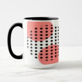 Orange Circles with Black Polka Dots pattern Mok (Links)