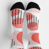 Orange Circles with Black Polka Dots pattern Sokken (Top)