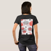 Orange Circles with Black Polka Dots pattern T-shirt (Achterkant volledig)