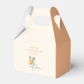 Orange Citrus Little Cutie Baby Shower Favor Box Bedankdoosjes (Achterkant)