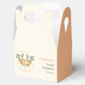 Orange Citrus Two Little Cuties Twin Baby Shower Bedankdoosjes (Geopend)