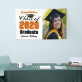 Orange Class of 2026 Graduation Party Photo Spandoek (Beurs)