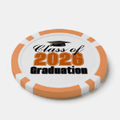 Orange Class of 2026 Graduation Party Poker Chips (Enkel)