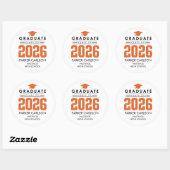 Orange Class of 2026 Graduation Sticker (Vel)