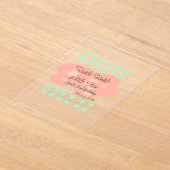 Orange clouds twinkle twinkle little stars green  acryl uitnodigingen (Laagn)