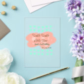 Orange clouds twinkle twinkle little stars green  acryl uitnodigingen (Insitu (Huwelijk))