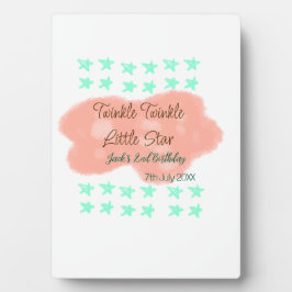 Orange clouds twinkle twinkle little stars green  fotoplaat