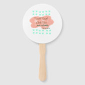 Orange clouds twinkle twinkle little stars green handwaaier (Achterkant)