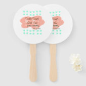 Orange clouds twinkle twinkle little stars green handwaaier (Voorkant en achterkant)