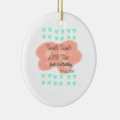 Orange clouds twinkle twinkle little stars green keramisch ornament (Rechts)