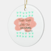 Orange clouds twinkle twinkle little stars green keramisch ornament (Links)