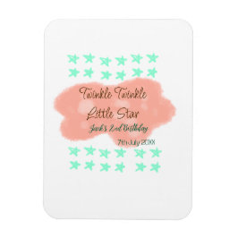 Orange clouds twinkle twinkle little stars green  magneet